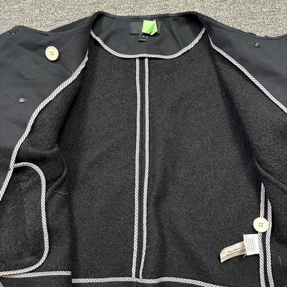 J. Crew Double Breasted Boiled Wool Black Cropped Boxy Jacket Size X-Small - Picture 7 of 7